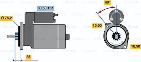 BOSCH 0 986 010 370 - Стартер unicars.by