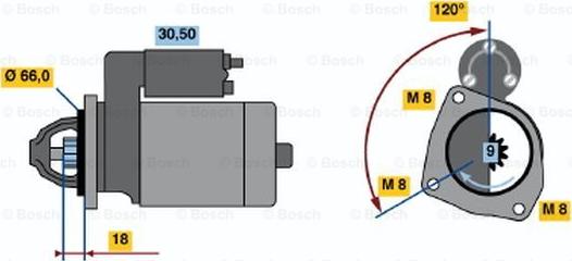 BOSCH 0 986 010 260 - Стартер unicars.by