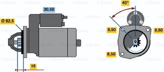 BOSCH 0 986 010 280 - Стартер unicars.by