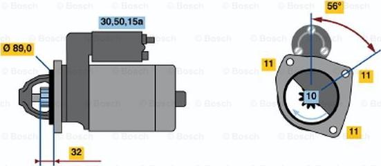 BOSCH 0 986 010 710 - Стартер unicars.by