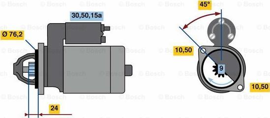 BOSCH 0 986 010 720 - Стартер unicars.by