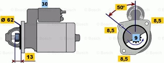 BOSCH 0 986 011 941 - Стартер unicars.by