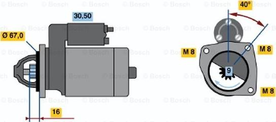 BOSCH 0 986 011 921 - Стартер unicars.by