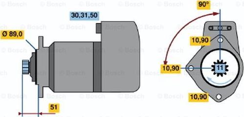 BOSCH 0 986 011 480 - Стартер unicars.by