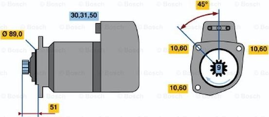 BOSCH 0 986 011 540 - Стартер unicars.by