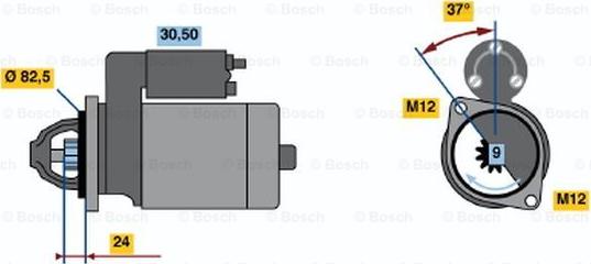 BOSCH 0 986 011 090 - Стартер unicars.by