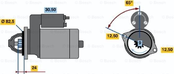 BOSCH 0 986 011 000 - Стартер unicars.by