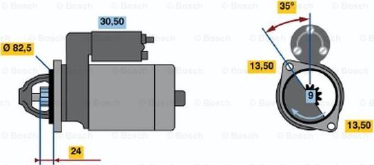 BOSCH 0 986 011 010 - Стартер unicars.by