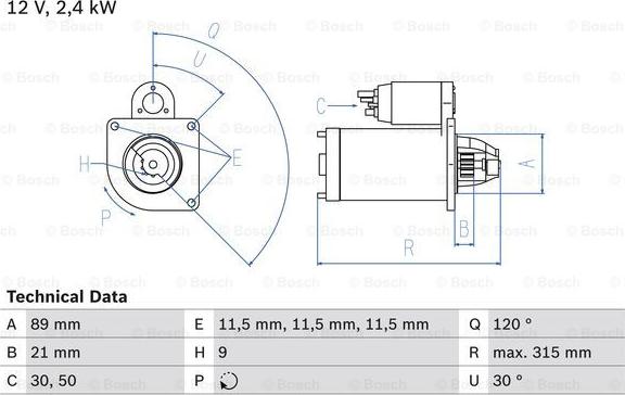 BOSCH 0 986 011 020 - Стартер unicars.by