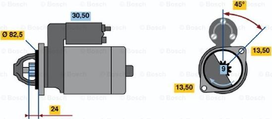 BOSCH 0 986 011 190 - Стартер unicars.by