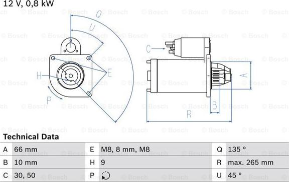 BOSCH 0 986 011 830 - Стартер unicars.by