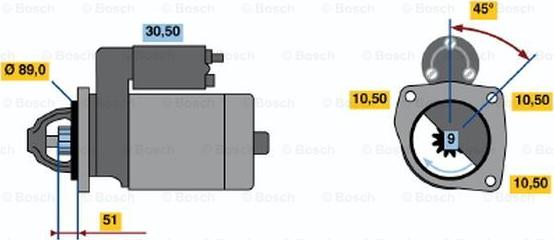 BOSCH 0 986 011 340 - Стартер unicars.by