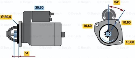 BOSCH 0 986 011 380 - Стартер unicars.by