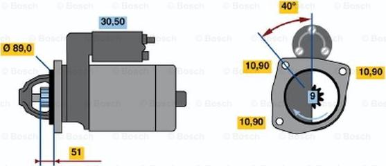 BOSCH 0 986 011 250 - Стартер unicars.by