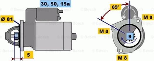 BOSCH 0 986 011 780 - Стартер unicars.by