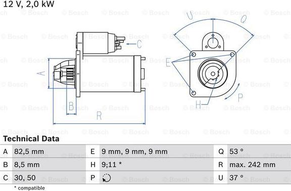 BOSCH 0 986 018 450 - Стартер unicars.by