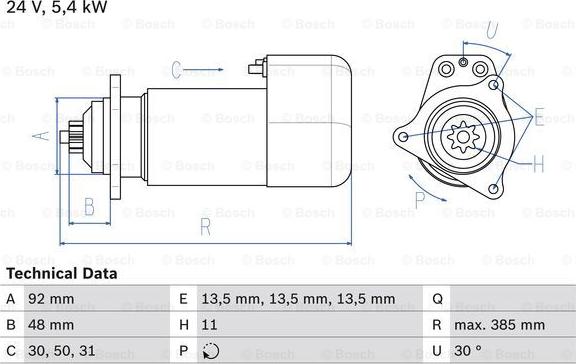 BOSCH 0 986 018 420 - Стартер unicars.by