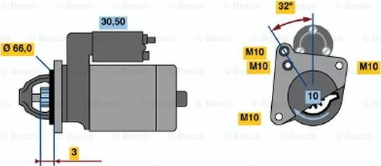 BOSCH 0 986 018 591 - Стартер unicars.by