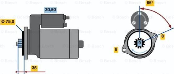 BOSCH 0 986 018 551 - Стартер unicars.by