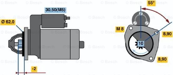 BOSCH 0 986 018 521 - Стартер unicars.by