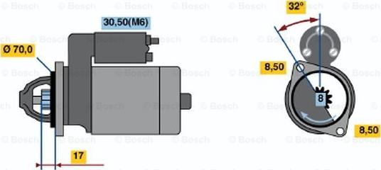 BOSCH 0 986 018 571 - Стартер unicars.by