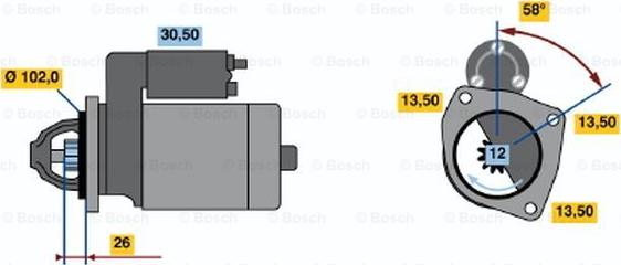 BOSCH 0 986 018 641 - Стартер unicars.by