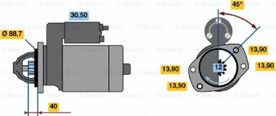 BOSCH 0 986 018 651 - Стартер unicars.by