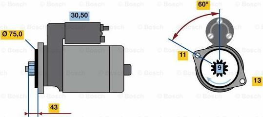 BOSCH 0 986 018 601 - Стартер unicars.by