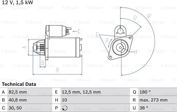 BOSCH 0 986 018 080 - Стартер unicars.by