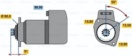 BOSCH 0 986 018 100 - Стартер unicars.by