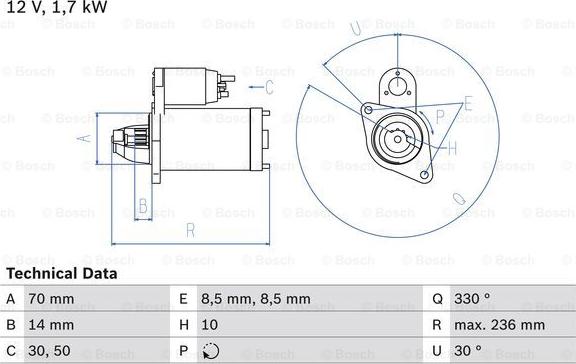 BOSCH 0 986 018 180 - Стартер unicars.by