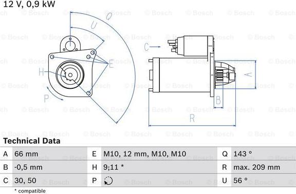 BOSCH 0 986 018 860 - Стартер unicars.by