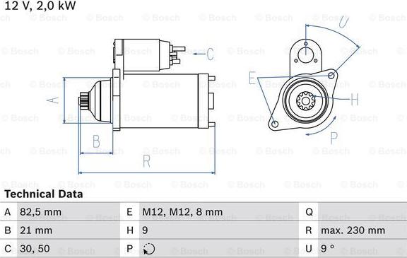 BOSCH 0 986 018 380 - Стартер unicars.by