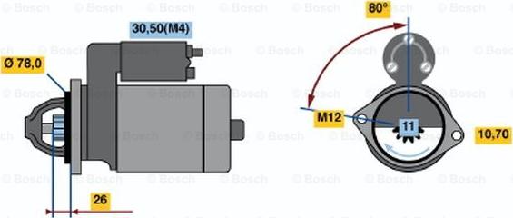 BOSCH 0 986 018 331 - Стартер unicars.by