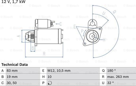 BOSCH 0 986 018 210 - Стартер unicars.by