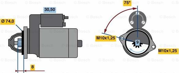 BOSCH 0 986 018 741 - Стартер unicars.by