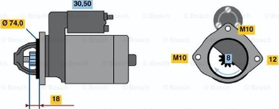 BOSCH 0 986 018 721 - Стартер unicars.by