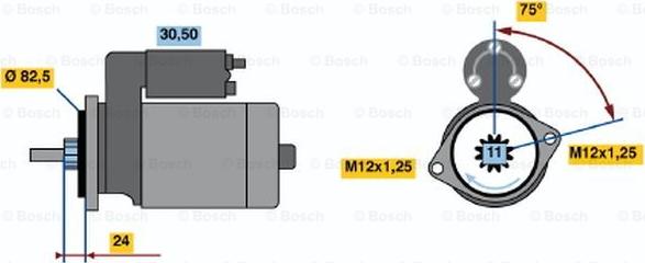 BOSCH 0 986 013 991 - Стартер unicars.by