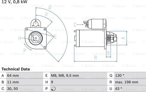 BOSCH 0 986 013 940 - Стартер unicars.by