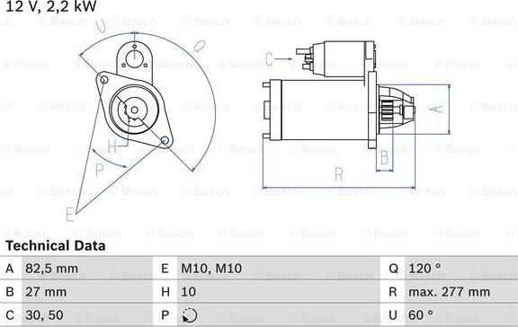 BOSCH 0 986 013 910 - Стартер unicars.by