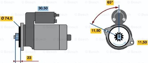 BOSCH 0 986 013 981 - Стартер unicars.by