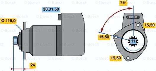 BOSCH 0 986 013 440 - Стартер unicars.by