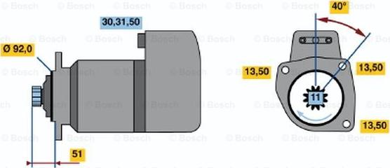 BOSCH 0 986 013 420 - Стартер unicars.by