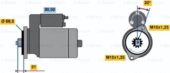 BOSCH 0 986 013 541 - Стартер unicars.by