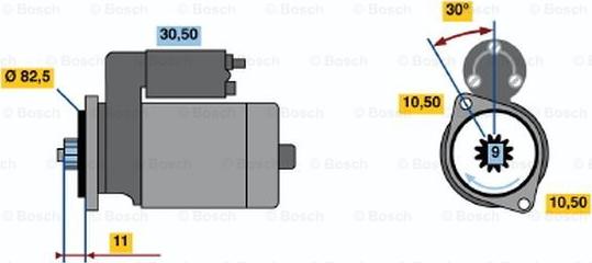 BOSCH 0 986 013 551 - Стартер unicars.by