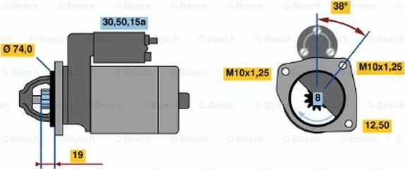 BOSCH 0 986 013 501 - Стартер unicars.by