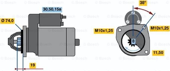 BOSCH 0 986 013 511 - Стартер unicars.by