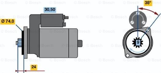 BOSCH 0 986 013 571 - Стартер unicars.by