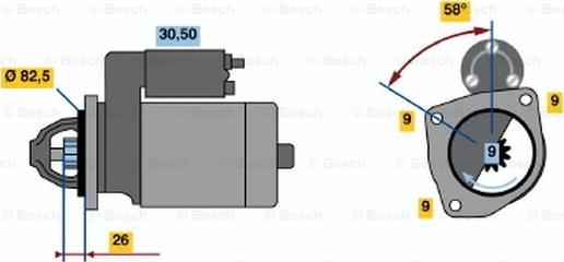 BOSCH 0 986 013 640 - Стартер unicars.by