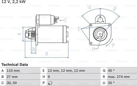 BOSCH 0 986 013 660 - Стартер unicars.by